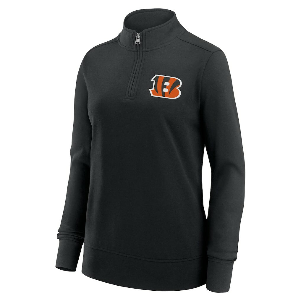 Cincinnati Bengals Logo Athletic Women's Velocity Quarter-Zip Jacket | NFL Outlet