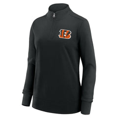 Cincinnati Bengals Logo Athletic Women's Velocity Quarter-Zip Jacket | NFL Outlet