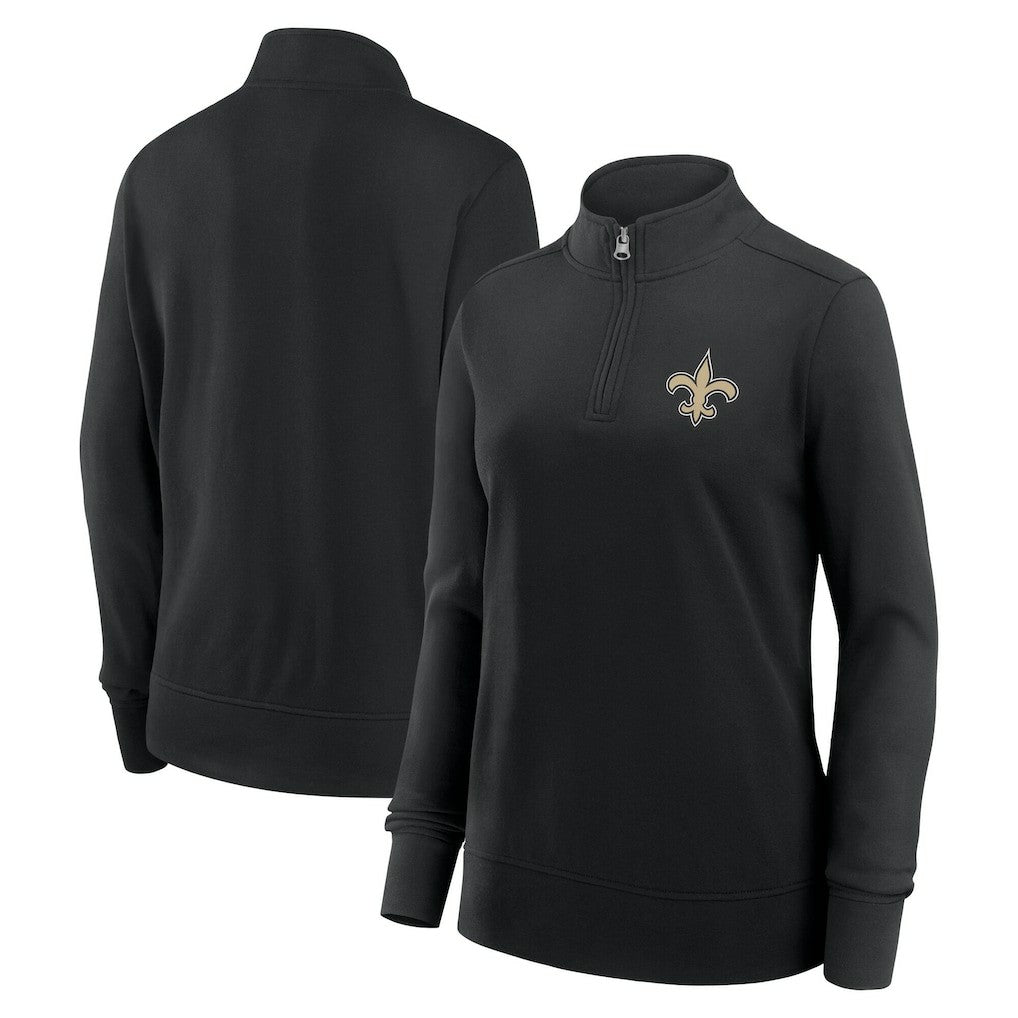 New Orleans Saints Logo Athletic Women's Velocity Quarter-Zip Jacket | NFL Sale