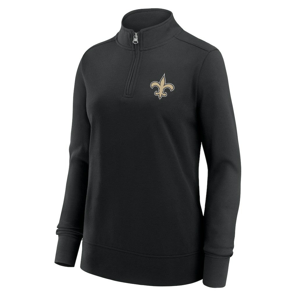 New Orleans Saints Logo Athletic Women's Velocity Quarter-Zip Jacket | NFL Sale