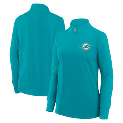 Miami Dolphins Logo Athletic Women's Velocity Quarter-Zip Jacket | NFL Hot