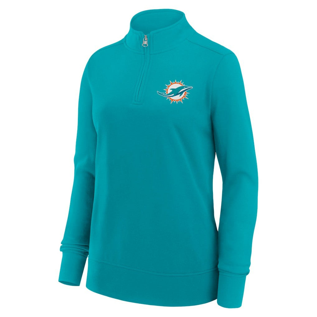 Miami Dolphins Logo Athletic Women's Velocity Quarter-Zip Jacket | NFL Hot