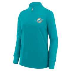 Miami Dolphins Logo Athletic Women's Velocity Quarter-Zip Jacket | NFL Hot