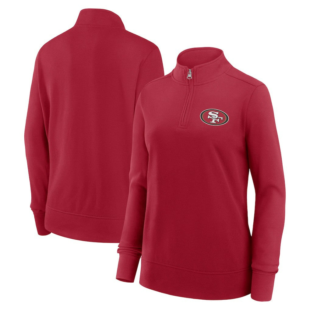 San Francisco 49ers Logo Athletic Women's Velocity Quarter-Zip Jacket | NFL Hot