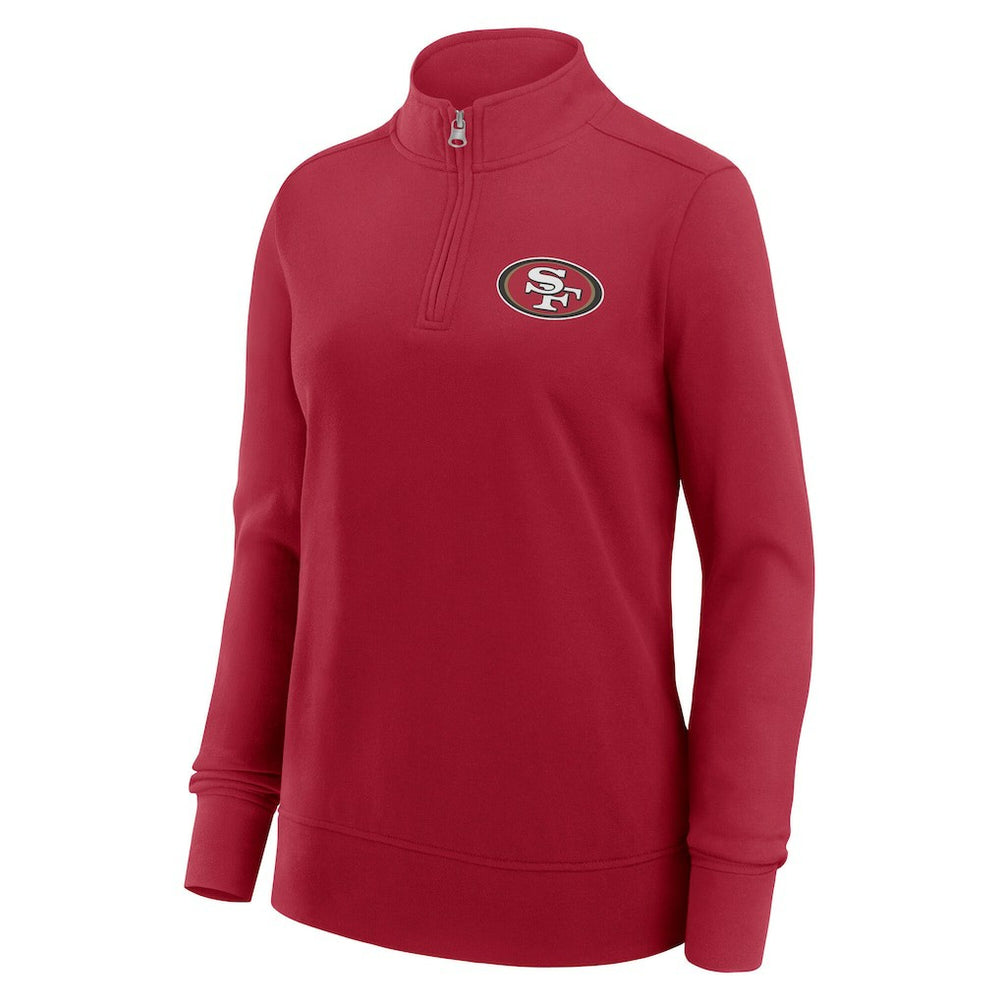 San Francisco 49ers Logo Athletic Women's Velocity Quarter-Zip Jacket | NFL Hot