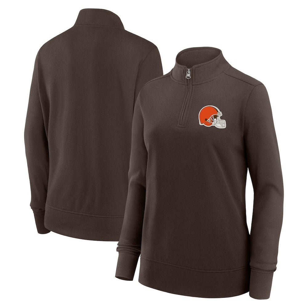 Cleveland Browns Logo Athletic Women's Velocity Quarter-Zip Jacket | NFL Near me
