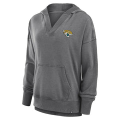 Jacksonville Jaguars Women's Initiative Snow Wash French Terry V-Neck Pullover Hoodie | NFL On sale