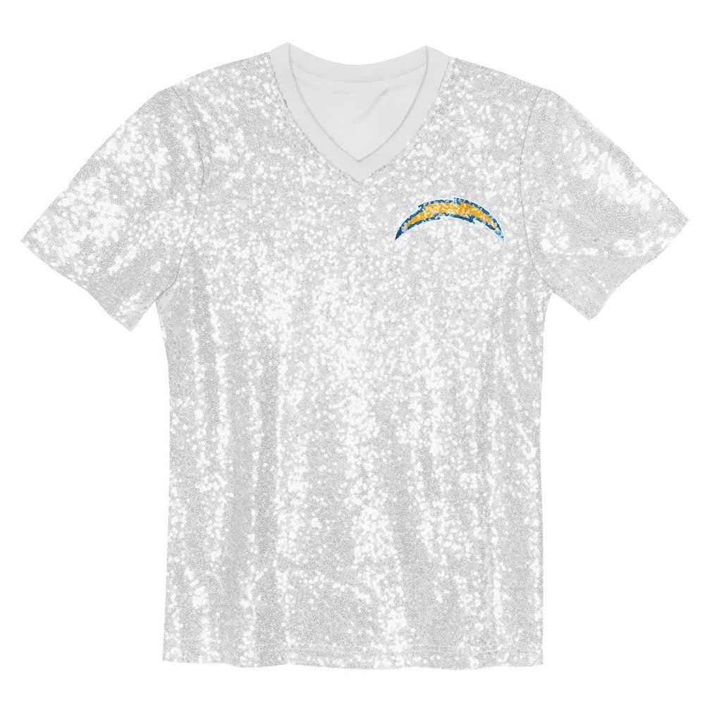 Los Angeles Chargers Justin Herbert  Girls Youth Sequin V-Neck Fashion Jersey | NFL New