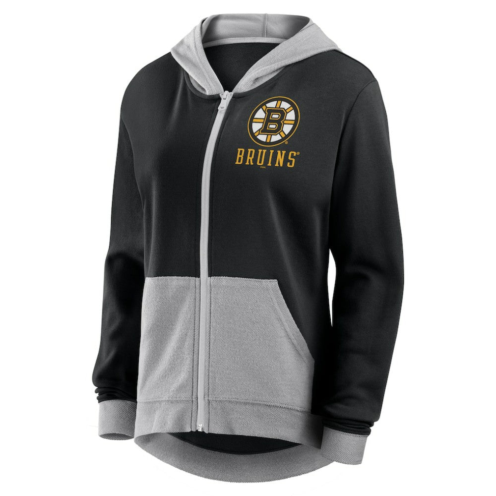 Boston Bruins Logo Athletic Women's Hit It French Terry Full-Zip Hoodie -  NHL Hoodies