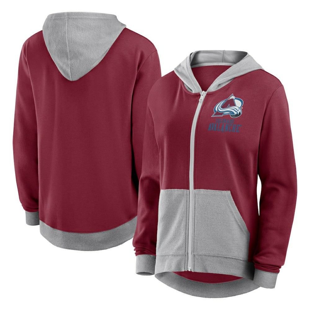 Colorado Avalanche Logo Athletic Women's Hit It French Terry Full-Zip Hoodie -  NHL Hoodies