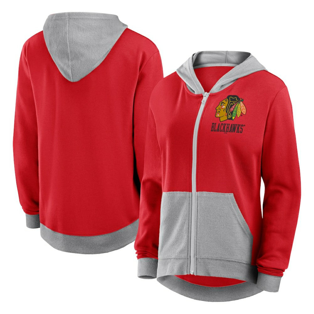 Chicago Blackhawks Logo Athletic Women's Hit It French Terry Full-Zip Hoodie -  NHL Hoodies