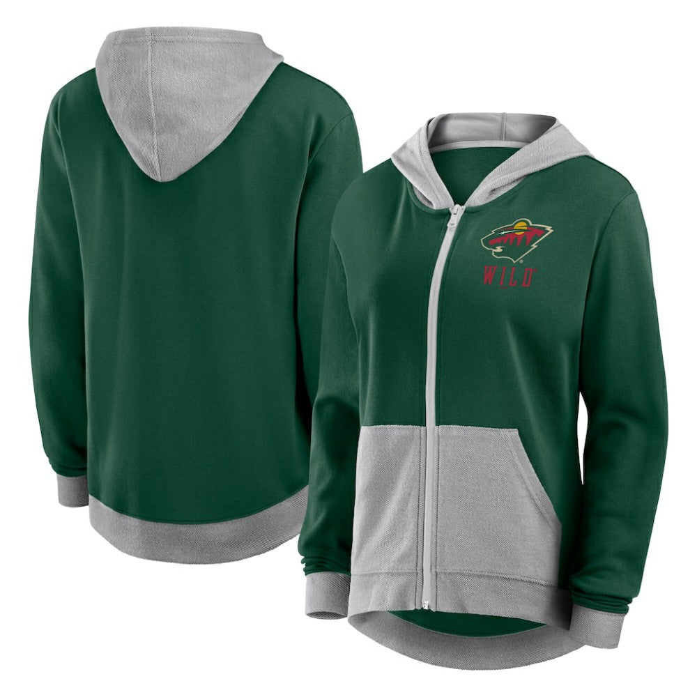 Minnesota Wild Logo Athletic Women's Hit It French Terry Full-Zip Hoodie -  NHL Hoodies