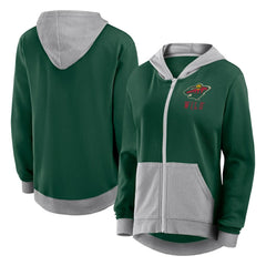 Minnesota Wild Logo Athletic Women's Hit It French Terry Full-Zip Hoodie -  NHL Hoodies