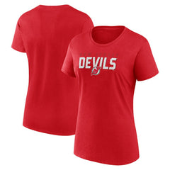 New Jersey Devils Logo Athletic Women's Launch Scoop Neck T-Shirt -  NHL T-shirts