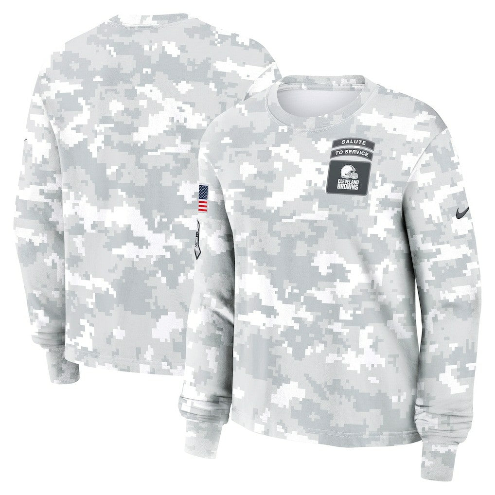 Cleveland Browns Women's 2024 Salute To Service Dri-FIT Long Sleeve T-Shirt | NFL On sale