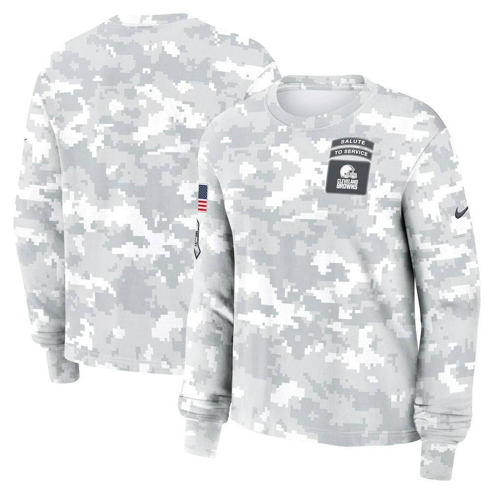 Cleveland Browns Women's 2024 Salute To Service Dri-FIT Long Sleeve T-Shirt | NFL On sale