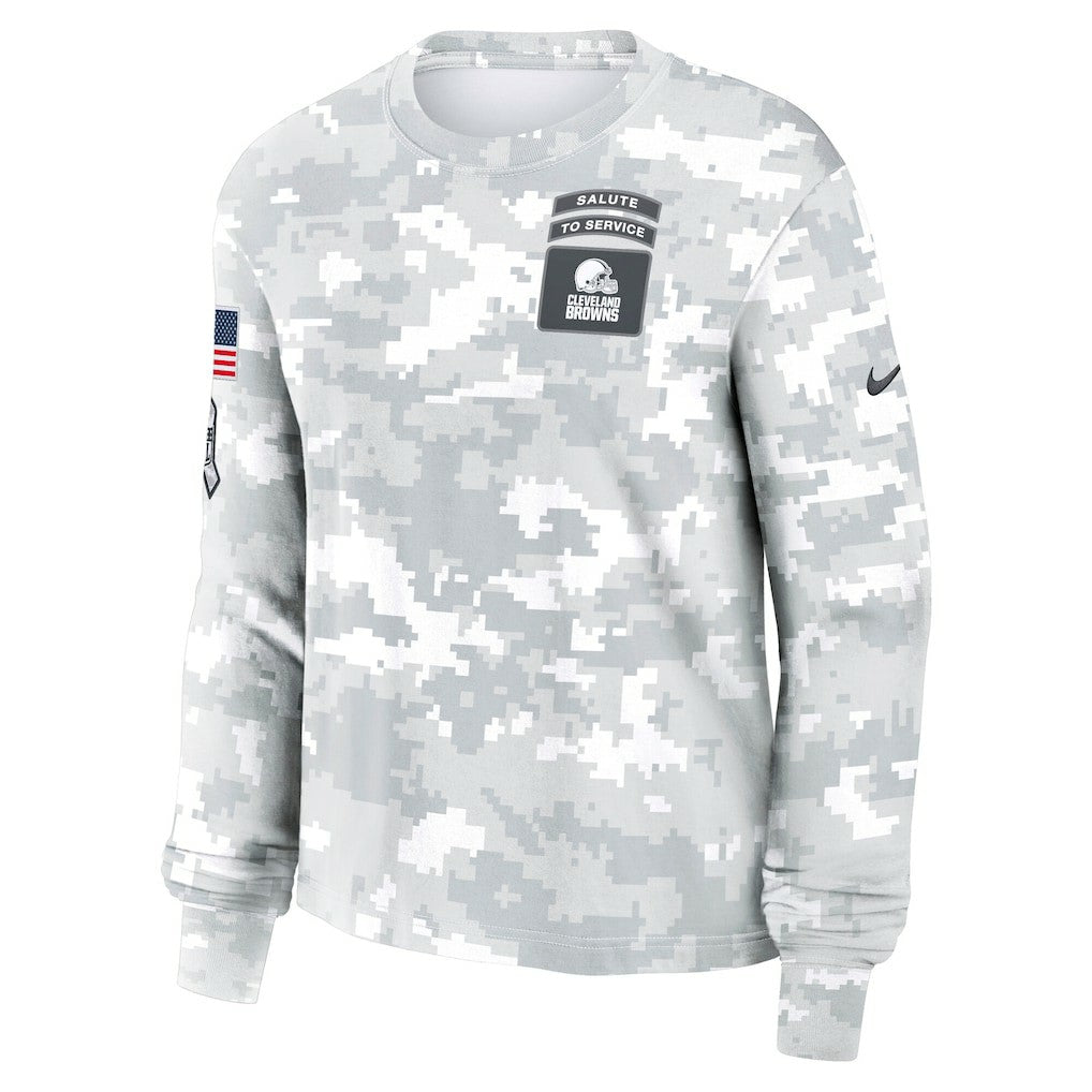 Cleveland Browns Women's 2024 Salute To Service Dri-FIT Long Sleeve T-Shirt | NFL On sale