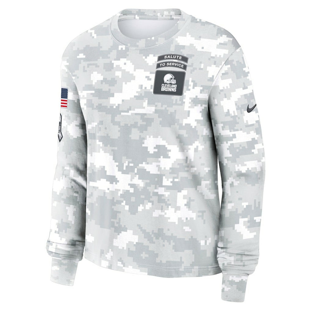 Cleveland Browns Women's 2024 Salute To Service Dri-FIT Long Sleeve T-Shirt | NFL On sale