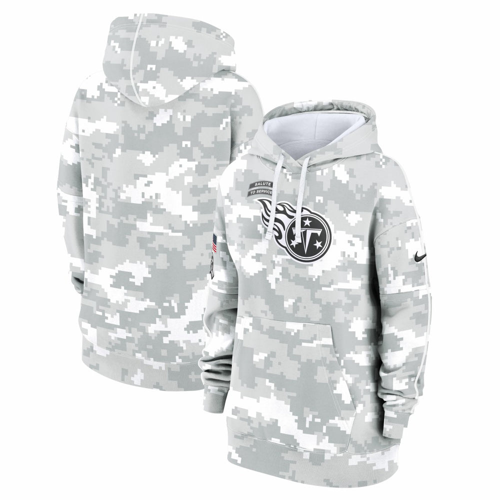 Tennessee Titans Women's 2024 Salute To Service Club Fleece Oversized Pullover Hoodie | NFL Discount