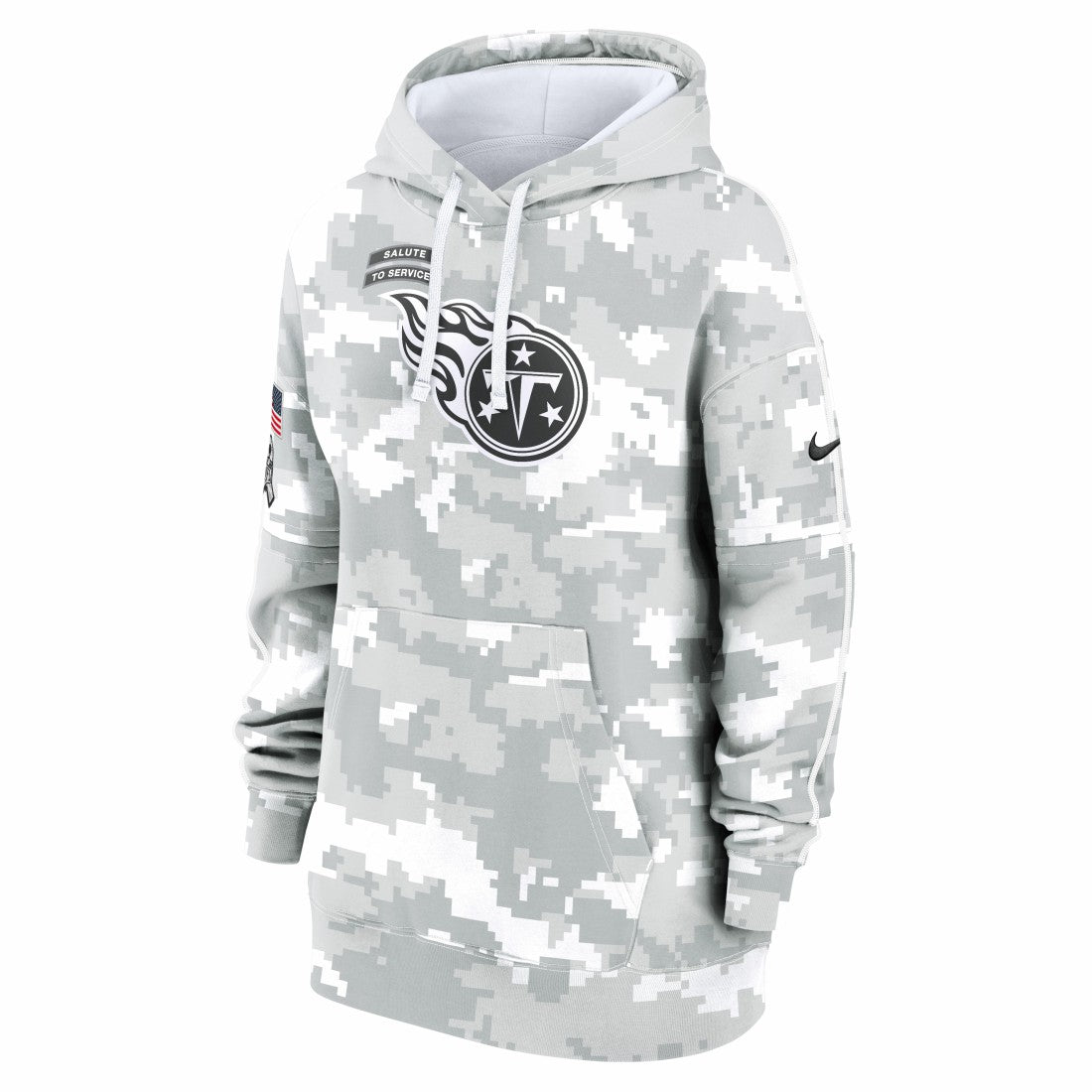 Tennessee Titans Women's 2024 Salute To Service Club Fleece Oversized Pullover Hoodie | NFL Discount