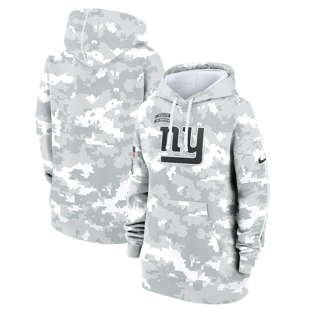 New York Giants Women's 2024 Salute To Service Club Fleece Oversized Pullover Hoodie | NFL Outlet