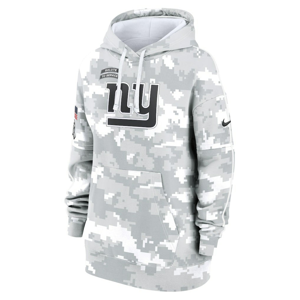 New York Giants Women's 2024 Salute To Service Club Fleece Oversized Pullover Hoodie | NFL Outlet