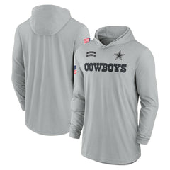 Dallas Cowboys 2024 Salute to Service Lightweight Dri-FIT Long Sleeve Hoodie T-Shirt | NFL Outlet