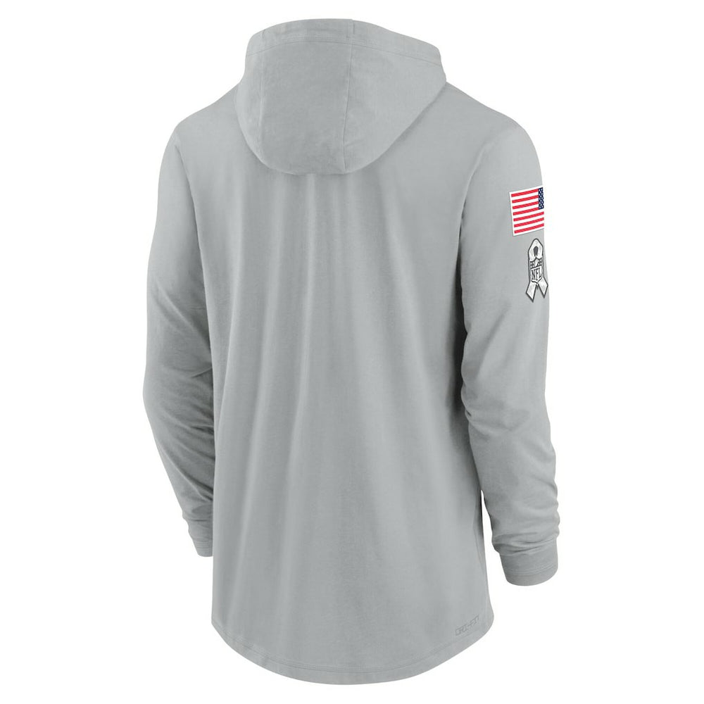 Dallas Cowboys 2024 Salute to Service Lightweight Dri-FIT Long Sleeve Hoodie T-Shirt | NFL Outlet