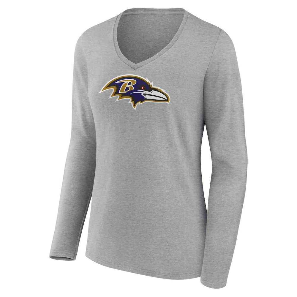 Baltimore Ravens Lamar Jackson  Women's Icon Player Name & Number Long Sleeve V-Neck T-Shirt | NFL On sale