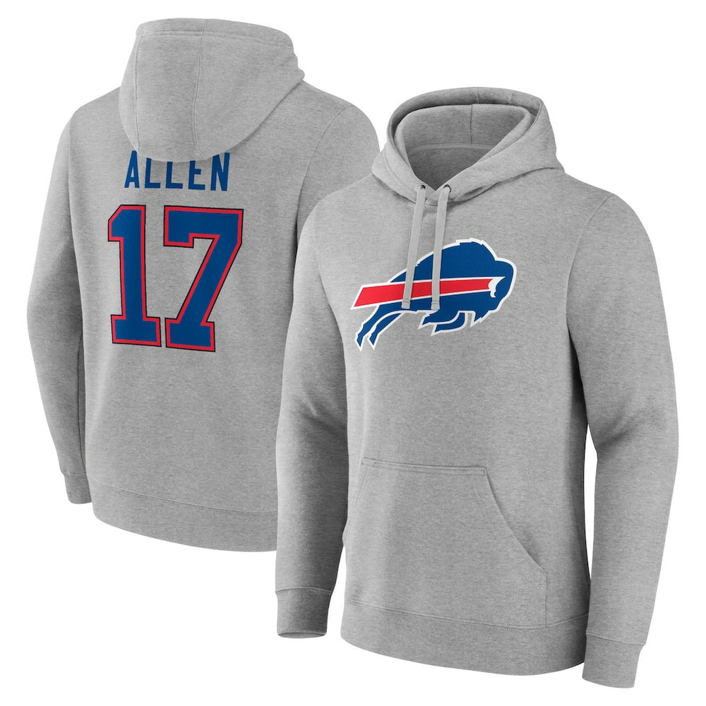 Buffalo Bills Josh Allen  Icon Player Name & Number Pullover Hoodie | NFL New