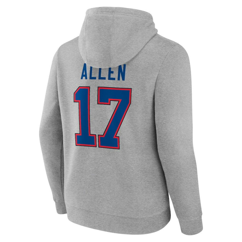 Buffalo Bills Josh Allen  Icon Player Name & Number Pullover Hoodie | NFL New