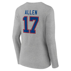 Buffalo Bills Josh Allen  Women's Icon Player Name & Number Long Sleeve V-Neck T-Shirt | NFL Near me