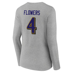 Baltimore Ravens Zay Flowers  Women's Icon Player Name & Number Long Sleeve V-Neck T-Shirt | NFL On sale