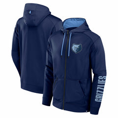Navy Memphis Grizzlies Baller Defender Performance Full-Zip Hoodie | NBA