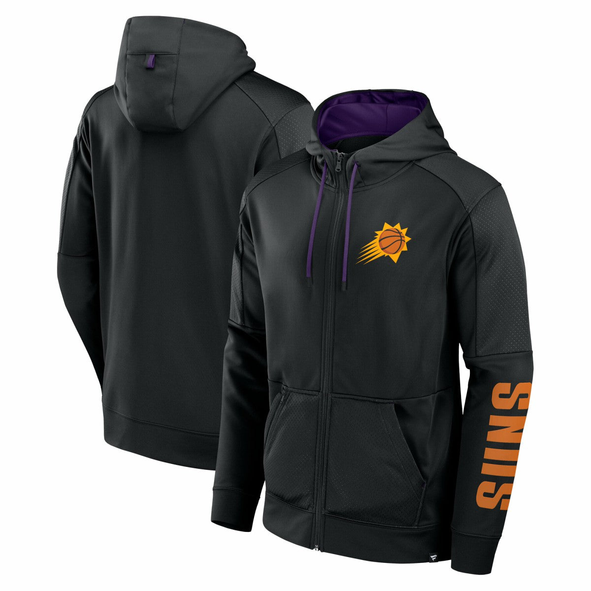 Black Phoenix Suns Baller Defender Performance Full-Zip Hoodie | NBA