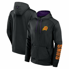 Black Phoenix Suns Baller Defender Performance Full-Zip Hoodie | NBA