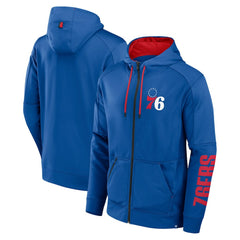 Royal Philadelphia 76ers Baller Defender Performance Full-Zip Hoodie | NBA