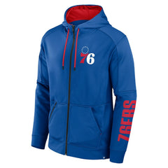 Royal Philadelphia 76ers Baller Defender Performance Full-Zip Hoodie | NBA