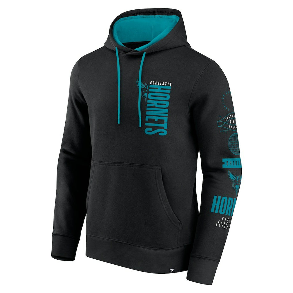 Black Charlotte Hornets Game Time Crossover Pullover Hoodie | NBA