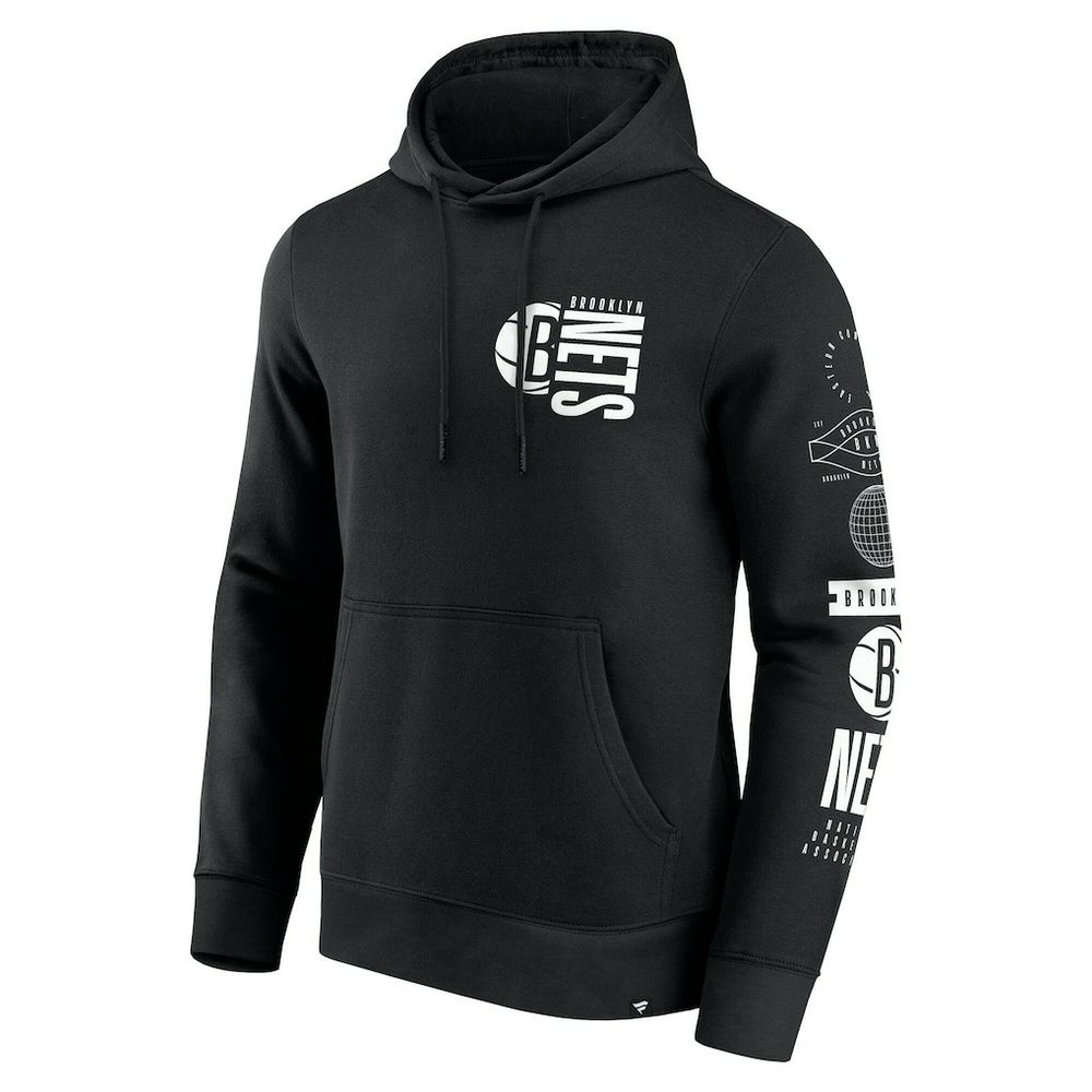 Black Brooklyn Nets Game Time Crossover Pullover Hoodie | NBA