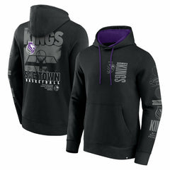 Black Sacramento Kings Game Time Crossover Pullover Hoodie | NBA