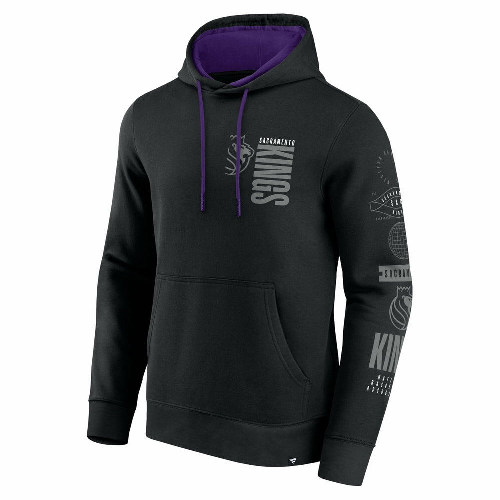 Black Sacramento Kings Game Time Crossover Pullover Hoodie | NBA
