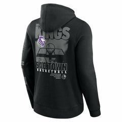 Black Sacramento Kings Game Time Crossover Pullover Hoodie | NBA