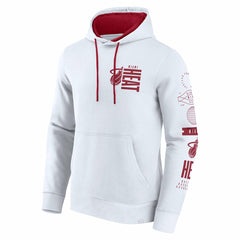 White Miami Heat Game Time Crossover Pullover Hoodie | NBA