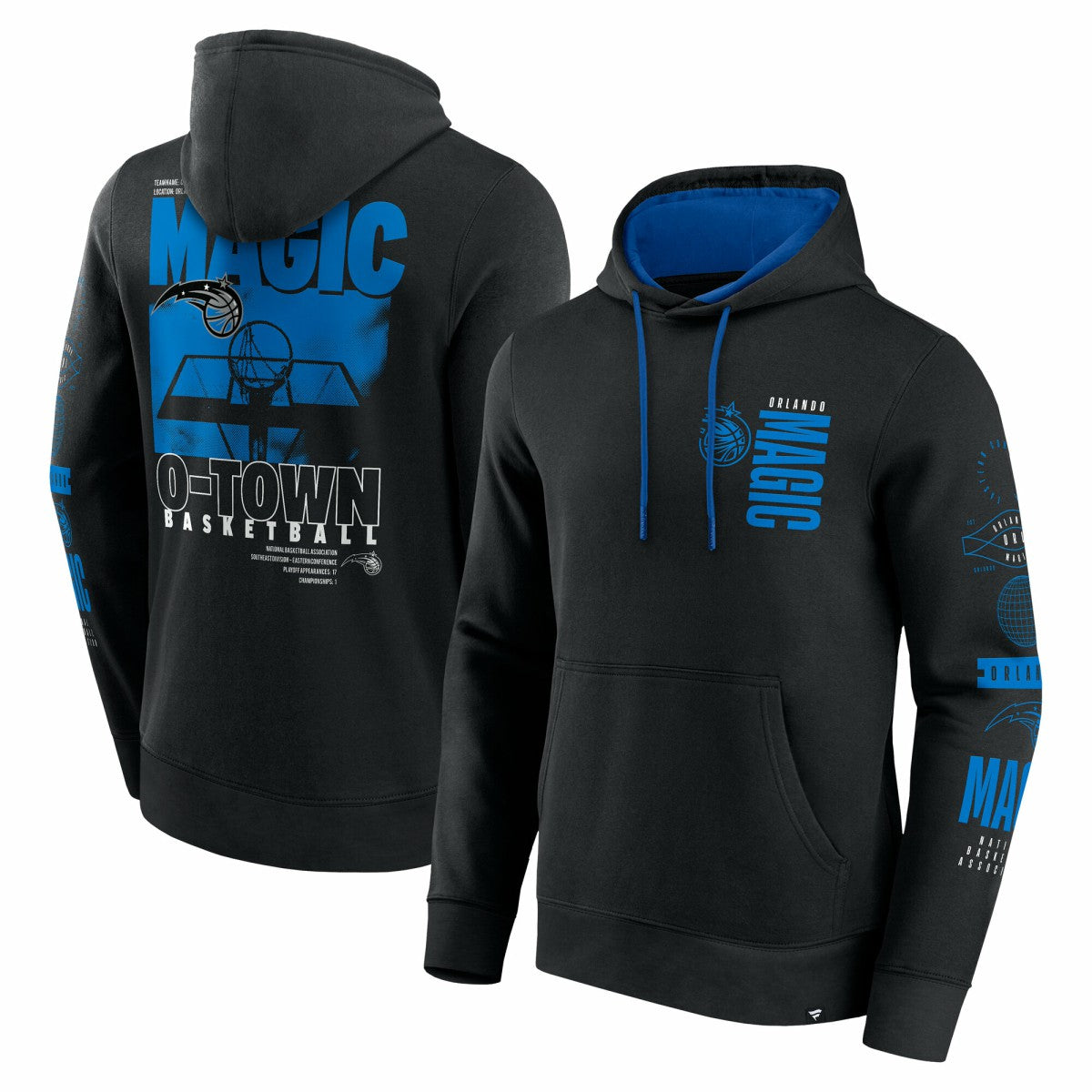 Black Orlando Magic Game Time Crossover Pullover Hoodie | NBA