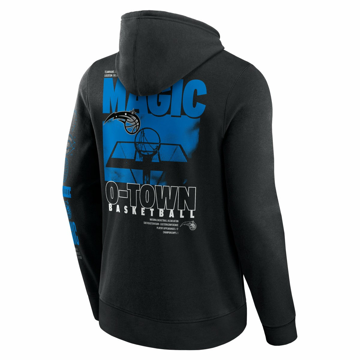 Black Orlando Magic Game Time Crossover Pullover Hoodie | NBA