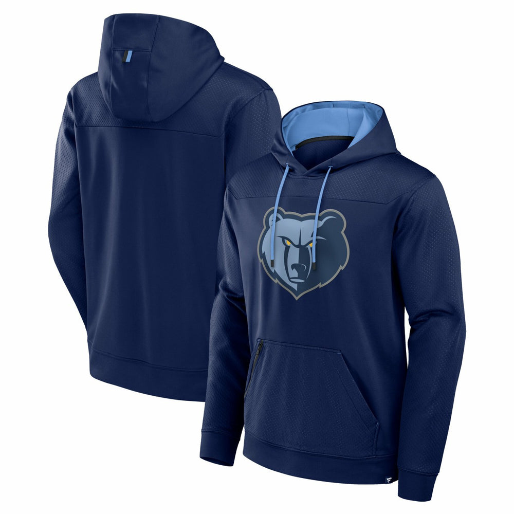 Navy Memphis Grizzlies Reserve Defender Pullover Hoodie | NBA