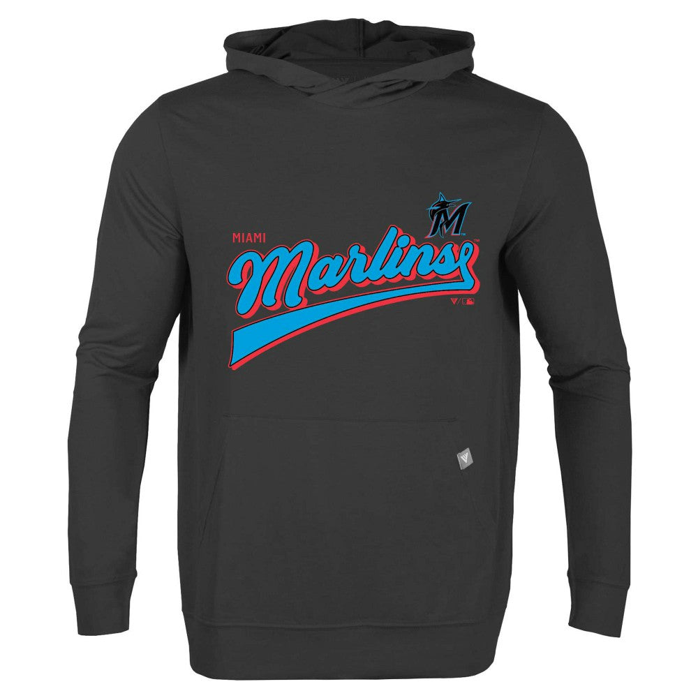 Miami Marlins Levelwear  Relay 2.0 Retro Pullover Hoodie - MLB Hoodies