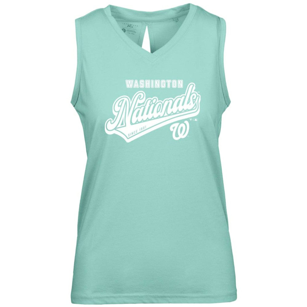 Washington Nationals Levelwear Women's  Paisley Sweep V-Neck Tank Top - MLB Tanks