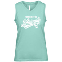Washington Nationals Levelwear Women's  Paisley Sweep V-Neck Tank Top - MLB Tanks